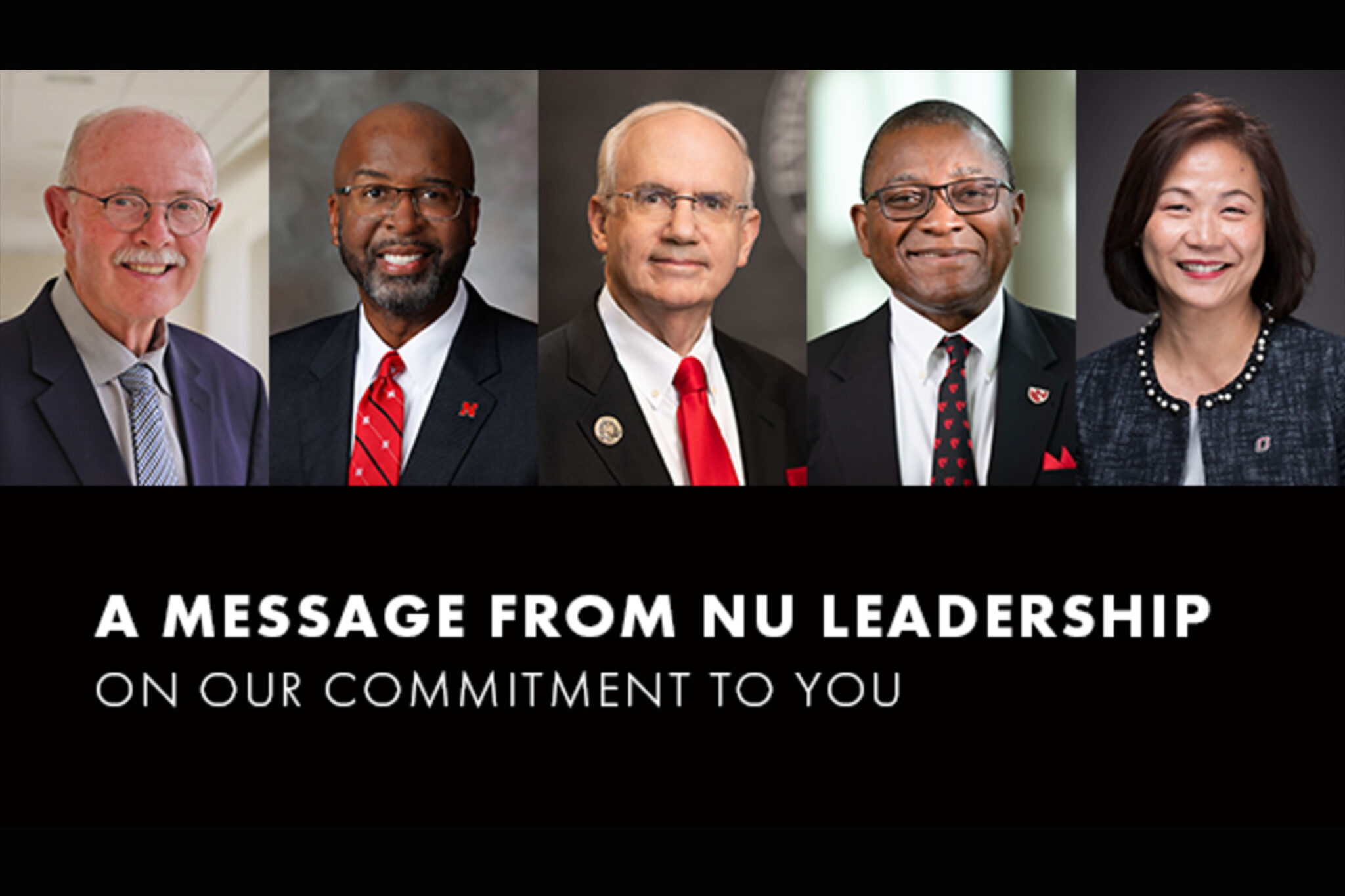 NU leaders pose for headshots