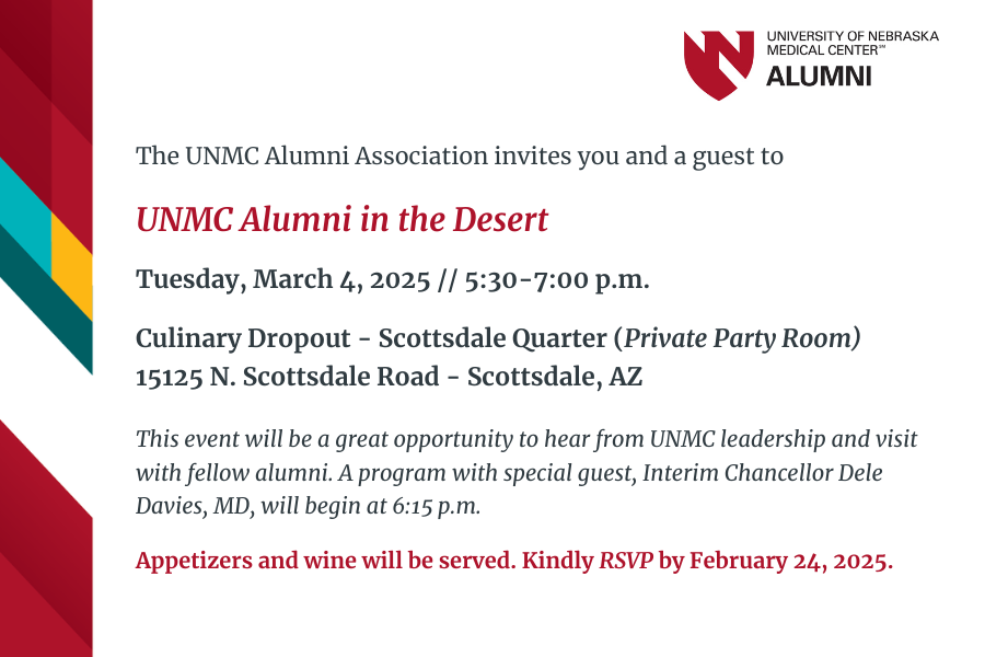 UNMC Alumni in the Desert Event Graphic