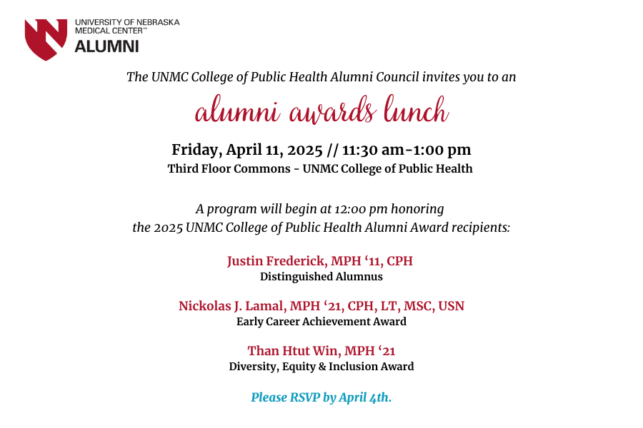 coph alumni awards lunch invite