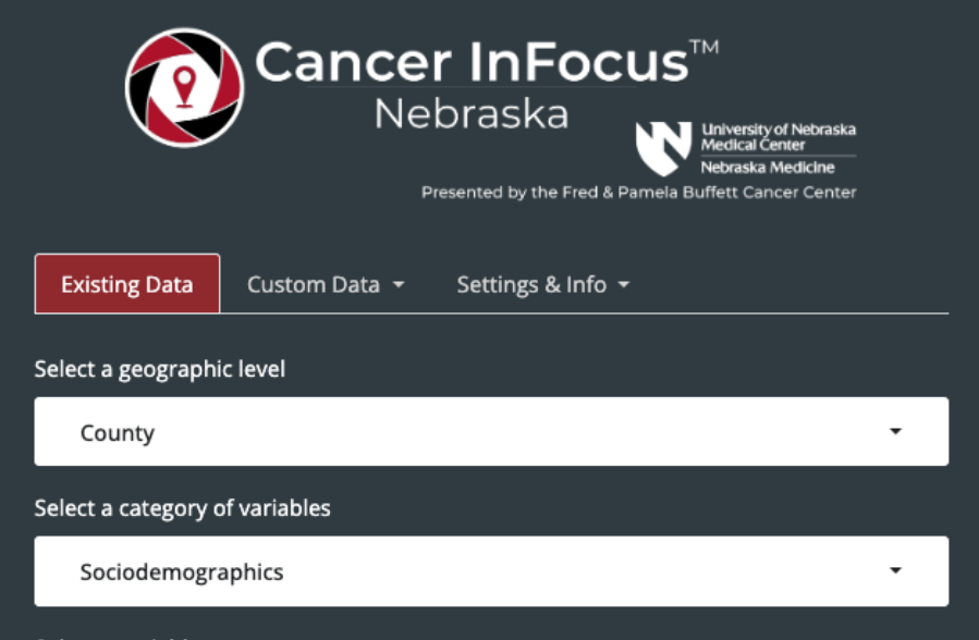 Cancer InFocus Dashboard Nebraska Data