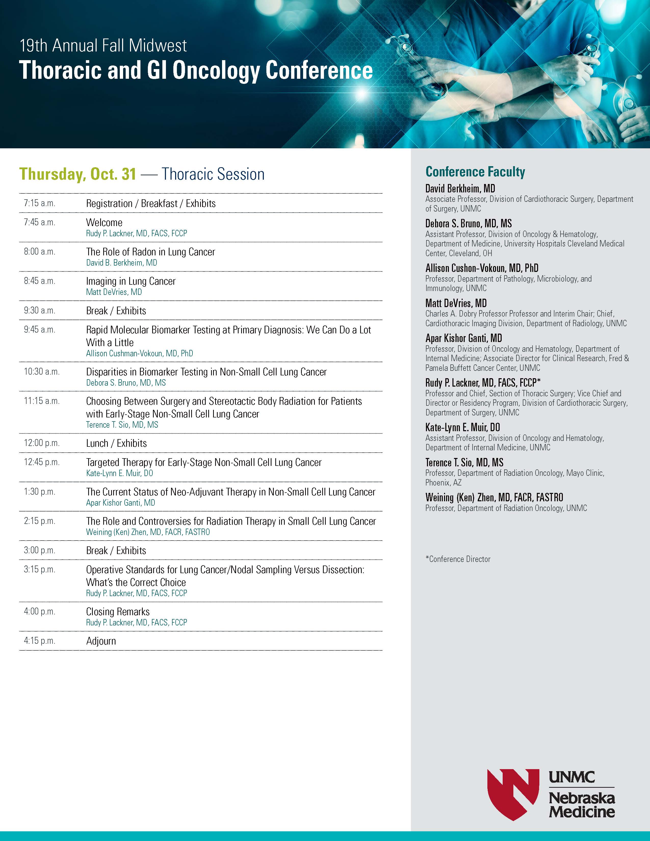 Thoracic GI agenda