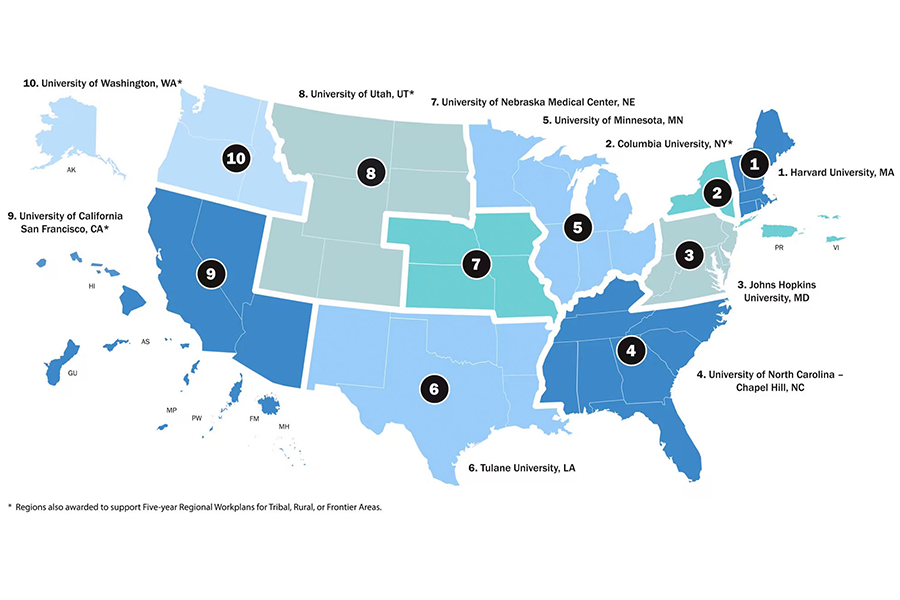 Region 7 CDC Center Map