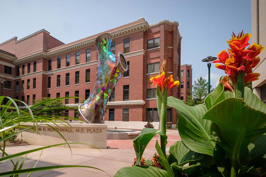 Sculpture on UNMC campus.