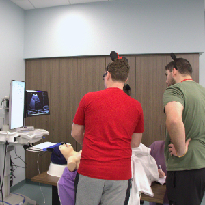 emergency providers practicing ultrasounds