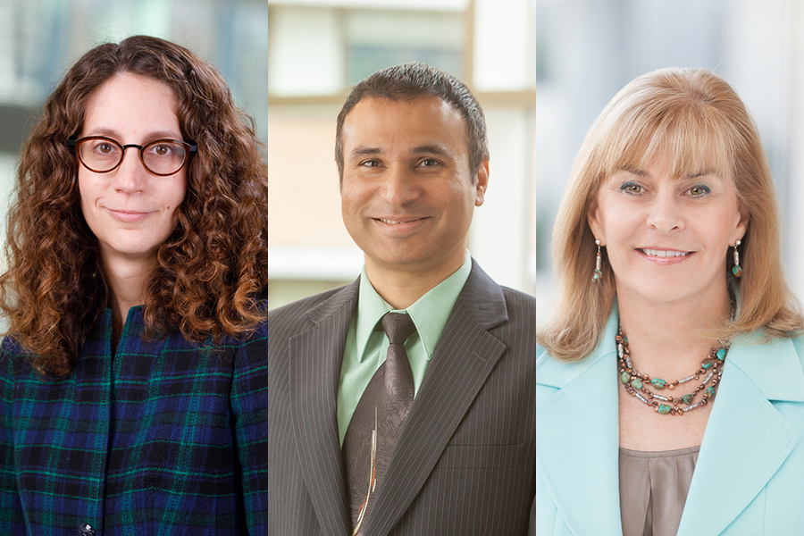 Drs. Sarah Holstein, Cyrus Desouza and Julie Vose