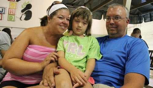 Kevin and Jen Buchholz are grateful that their six-year-old daughter, Brooklyn, can attend a camp that fits her needs. (Photo Courtesy KVNO News)