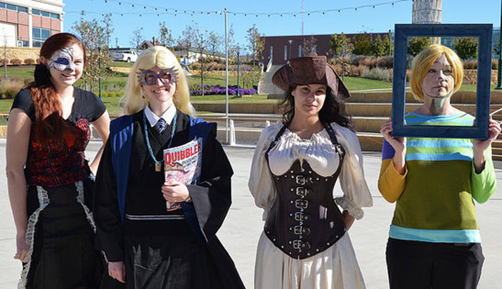 Entrants in the 2014 Fall Fest costume contest.