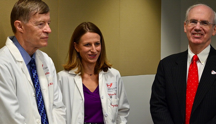 From left-right – Phil Smith, M.D., Angela Hewlett, M.D., and Jeffrey P. Gold, M.D.