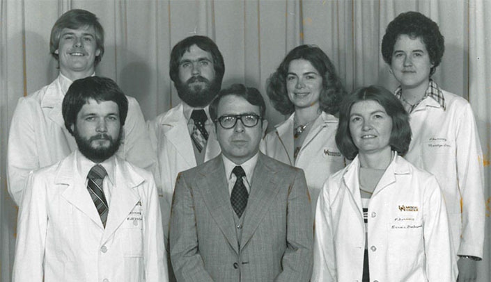 Robert "Bob" Connor, first row center, served as director of the pharmacy department