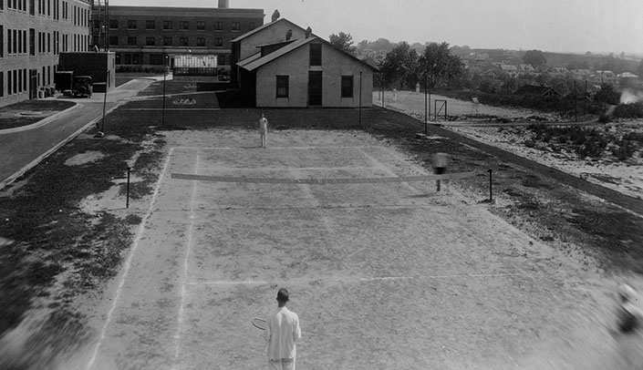 Medical center tennis courts, 1923