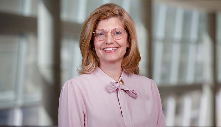 Laura Bilek, PhD, associate dean for research in the UNMC College of Allied Health Professions and a new member of the vice chancellor for research search committee.