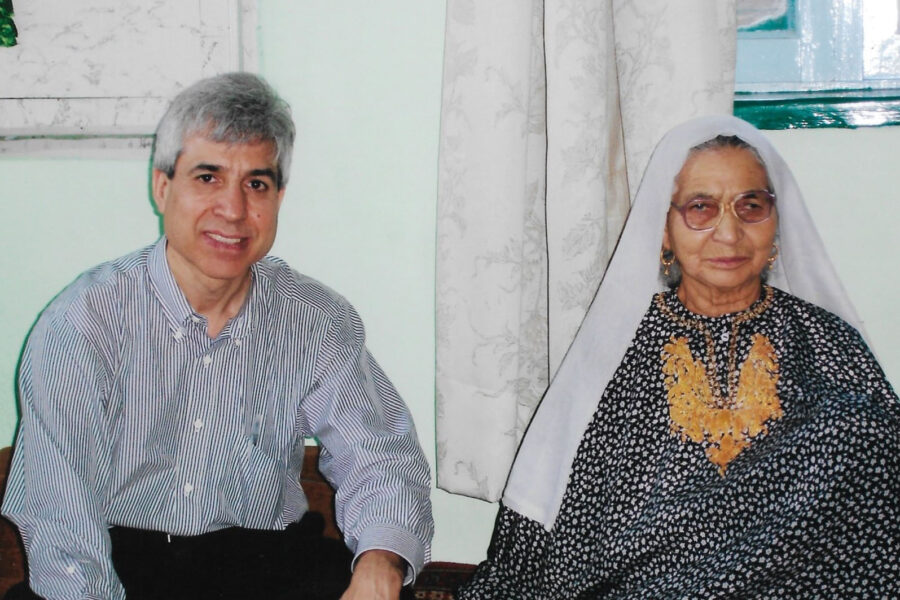 UNMC&apos;s Hamid Band&comma; MD&comma; PhD&comma; with his mother&comma; Haji Zoona Band