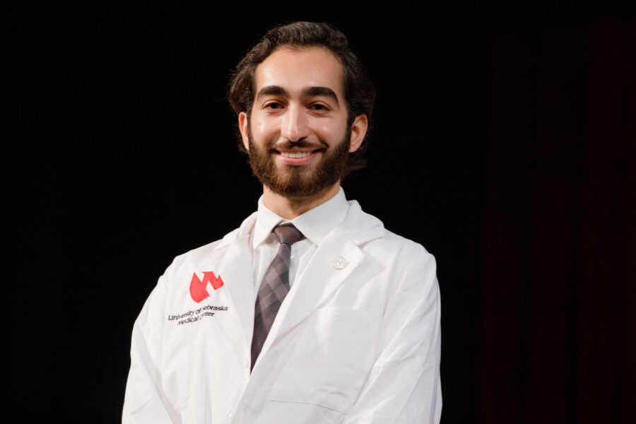 Mohamad Hazim flashes a smile after donning his white coat&period;