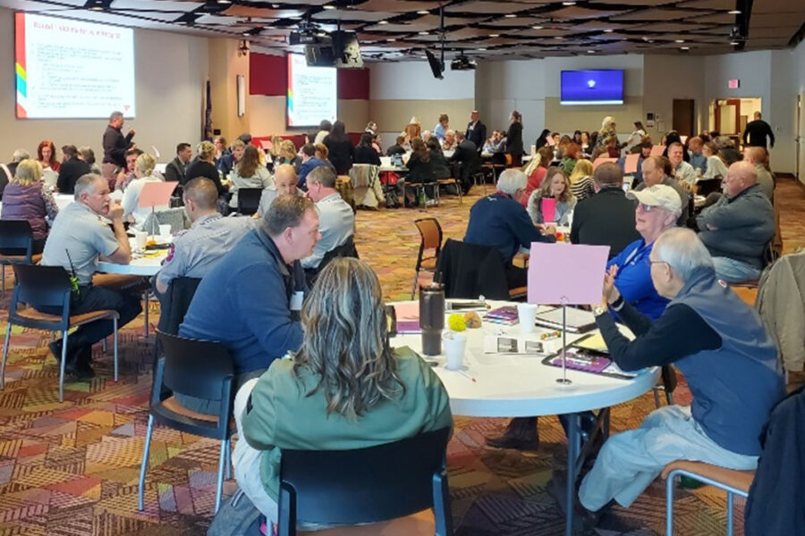 Attendees participating in the UNMC College of Public Health’s Center for Preparedness and Emergency Response Solutions 2024 Annual Symposia Series&period;