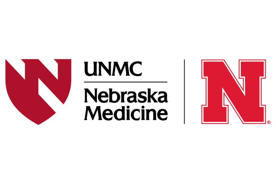 UNMC&comma; Nebraska Medicine and Husker Athletics logo