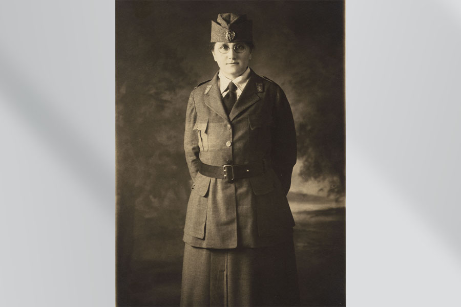 Dr&period; Olga Stastny posing in her American Women’s Hospital Uniform&comma; 1918&period; Photo courtesy of Drexel University Libraries&comma; American Women’s Hospitals Records