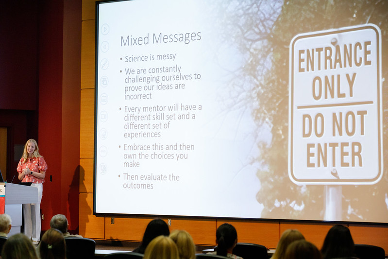 Ann Anderson Berry&comma; MD&comma; PhD&comma; addressed incoming students at the UNMC Graduate Studies matriculation ceremony&period;