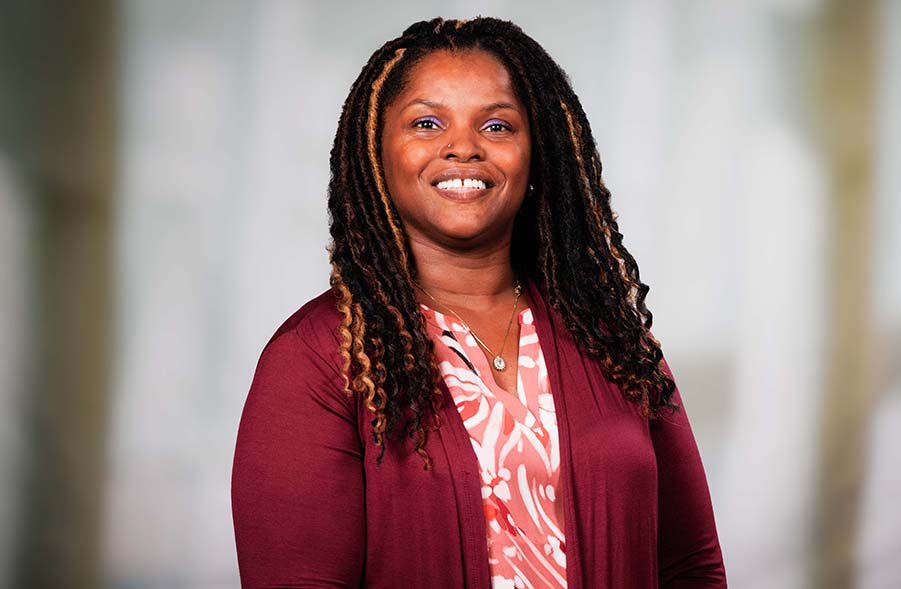 Precious Davis&comma; EdD&comma; assistant professor and Mary Eliza Mahoney Mentoring Program director