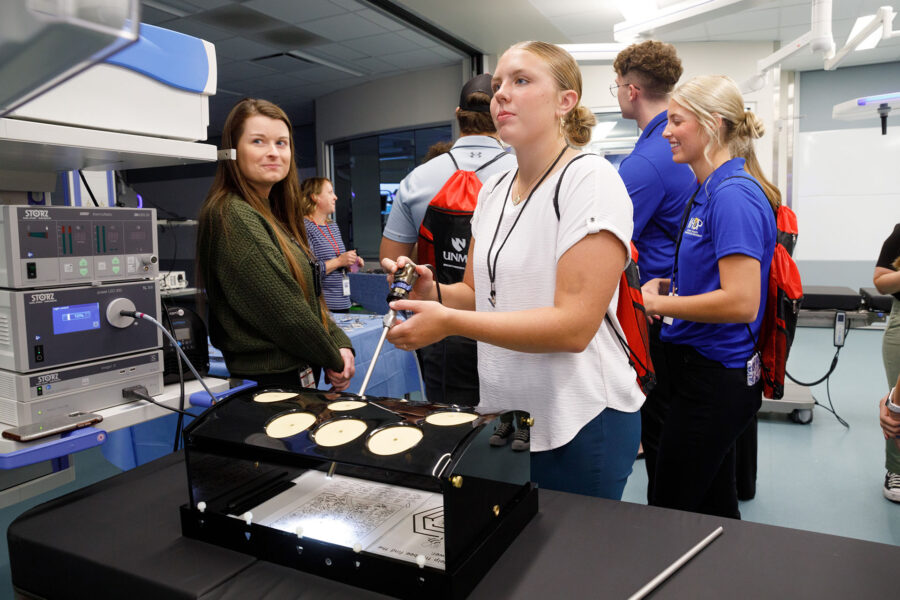 UNMC pathways program students visited the Omaha campus Oct&period; 7&comma; including tours of the health care simulation capabilities at the Davis Global Center&period;