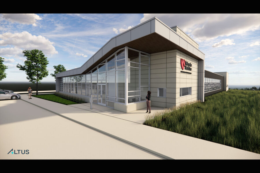 A rendering of the new Nebraska Medicine-Bennington Health Center