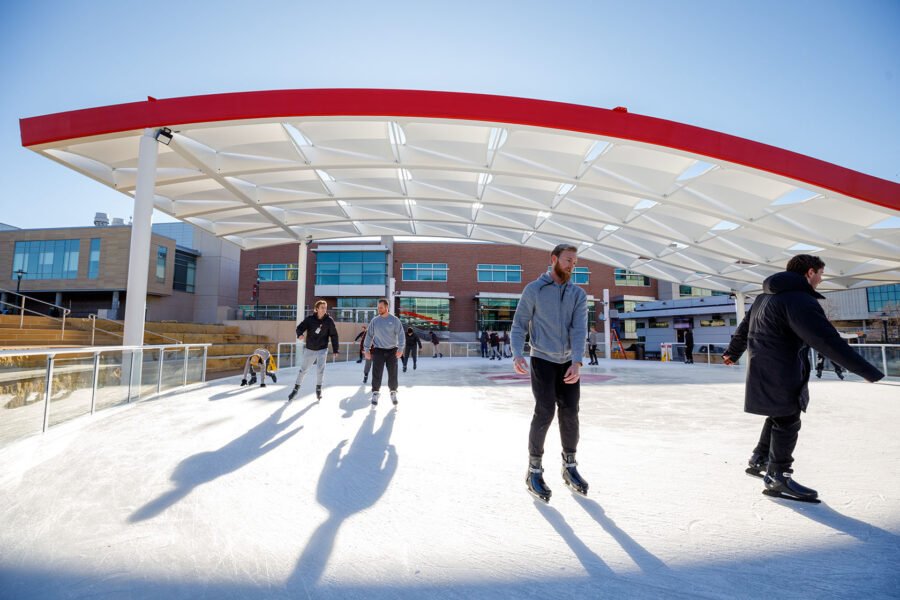 Skaters at the UNMC Ice Rink