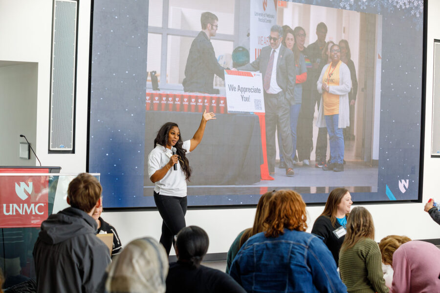 A scene from the Thank You Snow Much employee appreciation event