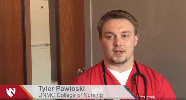 Tyler Pawloski says UNMC College of Nursing will help him focus on rural health.