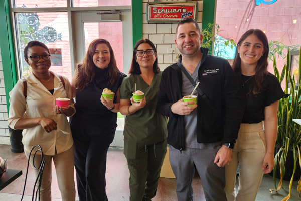 GI Fellows at an ice cream shop