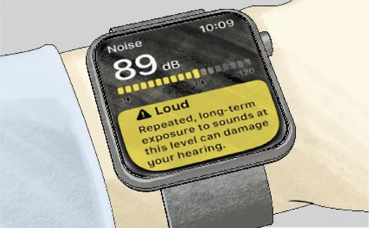 A smart watch displaying health information.