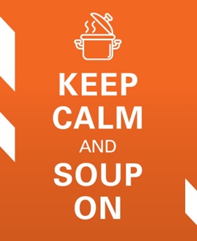 keep calm and soup on logo